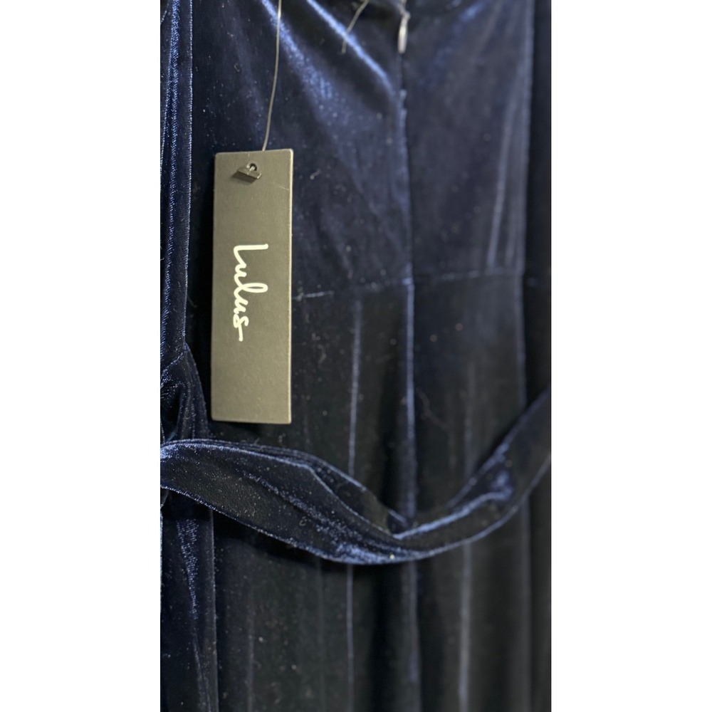 Lulus Luxe Glam Velvet Surplice Jumpsuit Women Size L Eveningwear Party Chic - Picture 7 of 8